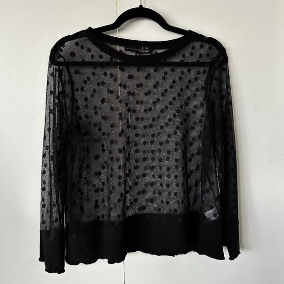 Liv By Habitat Clothes - Mesh Sheet Long Sleeve Top - Picture 1 of 3